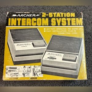 Vintage Archer 2 Station Intercom System Radio Shack 43-221 New